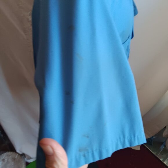 Men's Large Vintage Work Shirt Union Made USA Button-Up Distressed 80's Mechanic - Picture 9 of 9